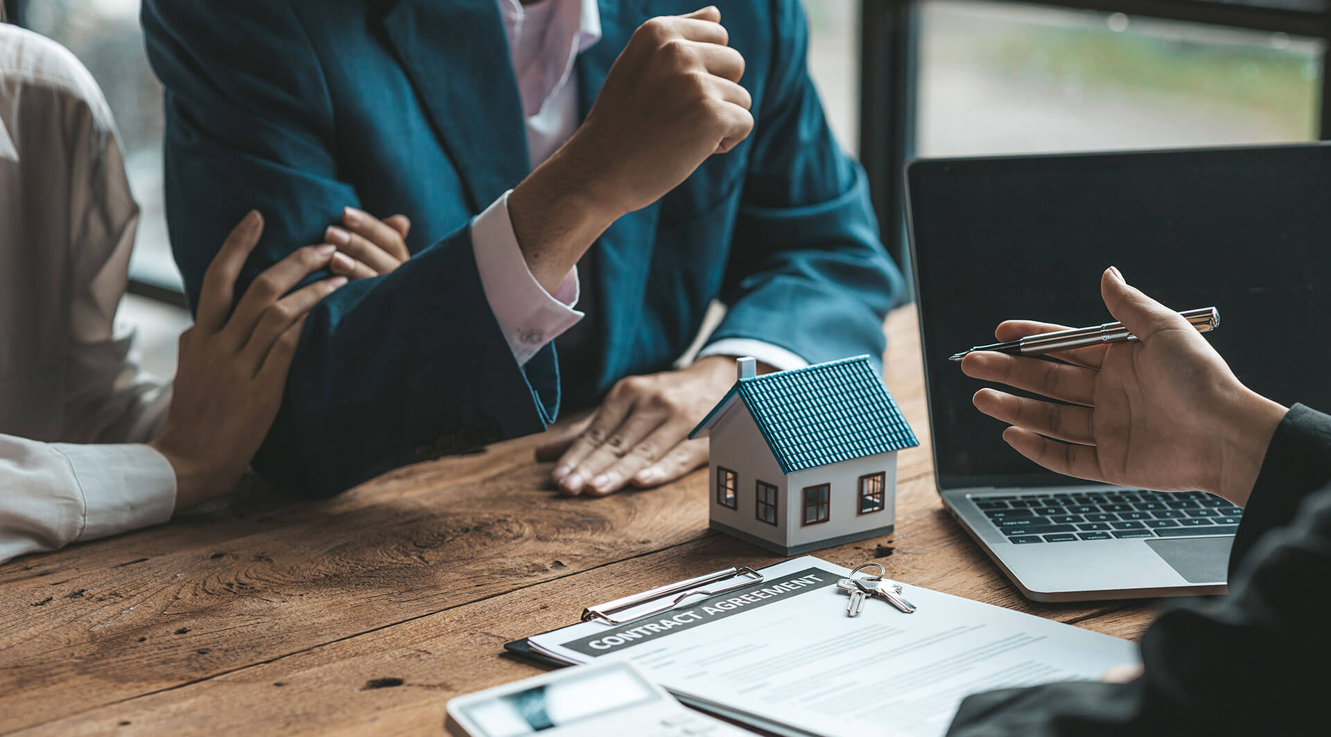 Business handshake representing joint venture partnership